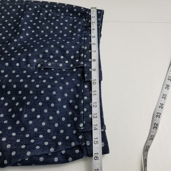 J Crew Navy White Dot Mini Skirt Excellent Size 4 - Picture 3 of 5